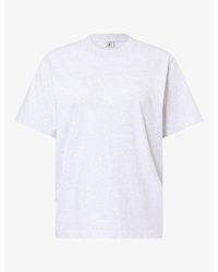 Sporty & Rich - Cameron Serif Logo Cotton T-Shirt - Lyst
