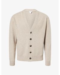 Bottega Veneta - Intrecciato Elbow-Patch Cashmere-Blend Cardigan - Lyst