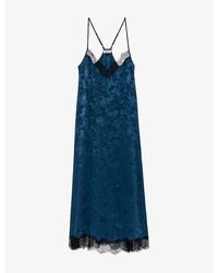 Zadig & Voltaire - Respa Jacquard-Print Silk Cami Maxi Dress - Lyst