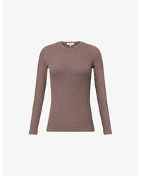 Agolde - Delphi Slim-Fit Rib-Knit Top - Lyst