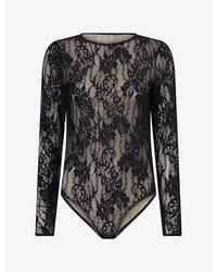 Zimmermann - Long-Sleeve Lace Bodysuit - Lyst