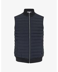 Arne - Hybrid Quilted Woven Gilet - Lyst