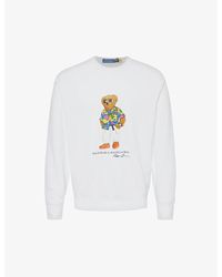 Polo Ralph Lauren - Bear-print Regular-fit Cotton-blend Sweatshirt - Lyst