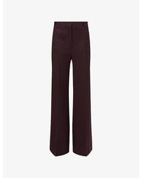 Victoria Beckham - Alina Tailored Wool-Blend Trousers - Lyst