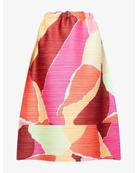 Pleats Please Issey Miyake - Surprise Pleated Woven Midi Skirt - Lyst