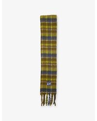 Damson Madder - Brushed Fluffy Wool-Blend Scarf - Lyst