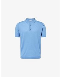 John Smedley - Macloud Short-Sleeve Merino-Wool Polo Jumper - Lyst