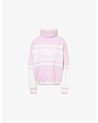 BO+TEE - Logo-Print Oversized Knitted Jumper - Lyst
