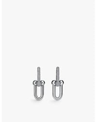 Tiffany & Co. - Tiffany Hardwear Double Link 18Ct- And 1.18 Pavé-Diamond Drop Earrings - Lyst