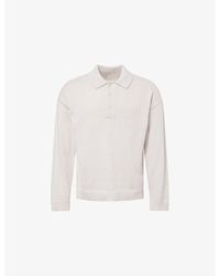 The Couture Club - Long-Sleeve Gauge Knitted Polo T-Shirt - Lyst