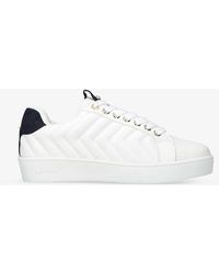 Carvela Kurt Geiger - Joyful Quilted Low-top Faux-leather Trainers - Lyst