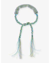 La Maison Du Couturier - Assya London Ibiza Sterling- And Silk Tie Bracelet - Lyst