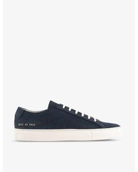 Common Projects - Achilles Low Number-print Suede Low-top Trainers - Lyst