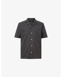 AllSaints - Hudson Logo-Embroidered Relaxed-Fit Cotton Shirt - Lyst