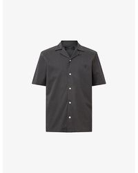 AllSaints - Hudson Logo-Embroidered Relaxed-Fit Cotton Shirt - Lyst