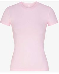 Skims - New Vintage Short-sleeve Stretch-cotton T-shirt - Lyst