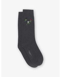Marni - Flower-Embroidered Wool And Cashmere-Blend Socks - Lyst