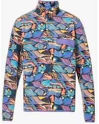 Patagonia - Synchilla Snap-t Graphic-patterned Recycled-polyester Fleece Sweatshirt - Lyst