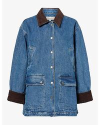 Rag & Bone - Cassidy Contrast-Collar Denim Jacket - Lyst