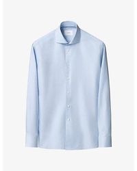 Eton - Solid Signature Contemporary-Fit Cotton Twill Shirt - Lyst