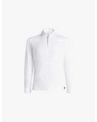 BOGGI - Long-Sleeve Supima-Cotton Polo Shirt - Lyst