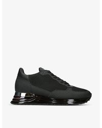 Mallet - Popham Panelled Croc-effect Leather And Mesh Trainers - Lyst