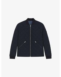BOSS - Reversible Band-Collar Quilted Jacket - Lyst
