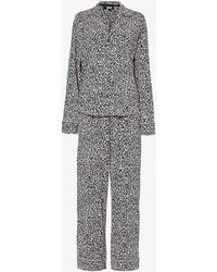 DKNY - Branded Lip-print Stretch-jersey Pyjama - Lyst