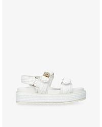 Steve Madden - Bigmona Raffia Flat Sandals - Lyst