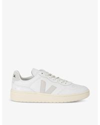 Veja - V90 Logo-Embroidered Low-Top Leather Trainers - Lyst