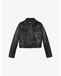 The Kooples - Coated Patch-Pocket Straight-Cut Woven Jacket - Lyst