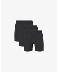 Skims - Branded-Waistband 5In Pack Of Three Stretch-Cotton Boxer Briefs - Lyst