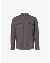 PAIGE - Wilbur Ribbed-texture Spread-collar Cotton Overshirt - Lyst