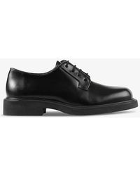Sandro - Square-toe Lace-up Leather Derby Shoes - Lyst