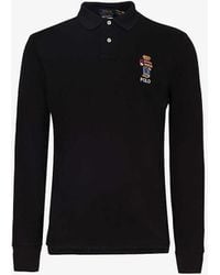 Polo Ralph Lauren - Bear-embroidered Slim-fit Cotton-piqué Polo Shirt X - Lyst
