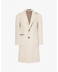dunhill - Notched-Lapel Wool Chesterfield Coat - Lyst