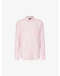 Vilebrequin - Caroubis Brand-embroidered Linen Shirt - Lyst