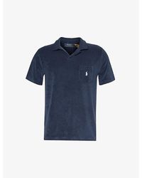 Polo Ralph Lauren - Newport Vy Brand-embroidered Terry-texture Cotton-blend Polo Shirt - Lyst