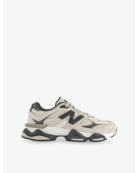 New Balance - 9060 Suede And Mesh Trainers - Lyst