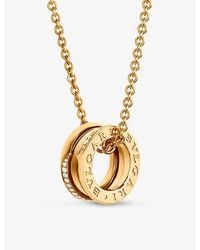 BVLGARI - B.Zero1 18Ct- And 0.14Ct Brilliant-Cut Diamond Pendant Necklace - Lyst