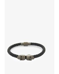 Northskull Twin Skulls Nappa Leather Bracelet - Multicolour