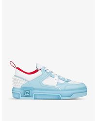 Christian Louboutin - Louis Junior Spikes Orlato Leather Low-top Trainers - Lyst