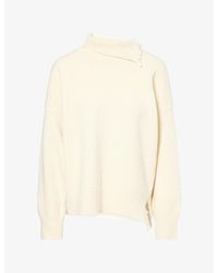 RÓHE Frames - Turtleneck Fringed Wool-Blend Jumper - Lyst