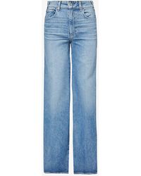 PAIGE - Sasha Straight-leg High-rise Stretch-denim Jeans - Lyst