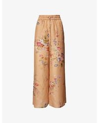 Zimmermann - Patience Relaxed Silk Trousers - Lyst