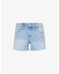 PAIGE - Dylan Raw-Hem Mid-Rise Denim Shorts - Lyst