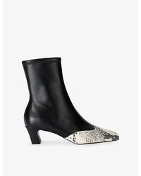Steve Madden - Jeter Faux-Leather Heeled Ankle Boots - Lyst