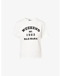 Weekend by Maxmara - Tenue Round-Neck Cotton-Jersey T-Shirt - Lyst