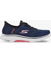 Skechers - Vy Go Walk 7 Logo-patch Woven Low-top Trainers - Lyst