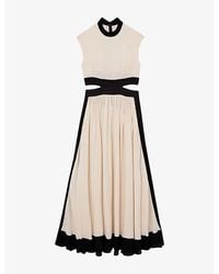 Reiss - Keeley Cut-Out Woven Maxi Dress - Lyst